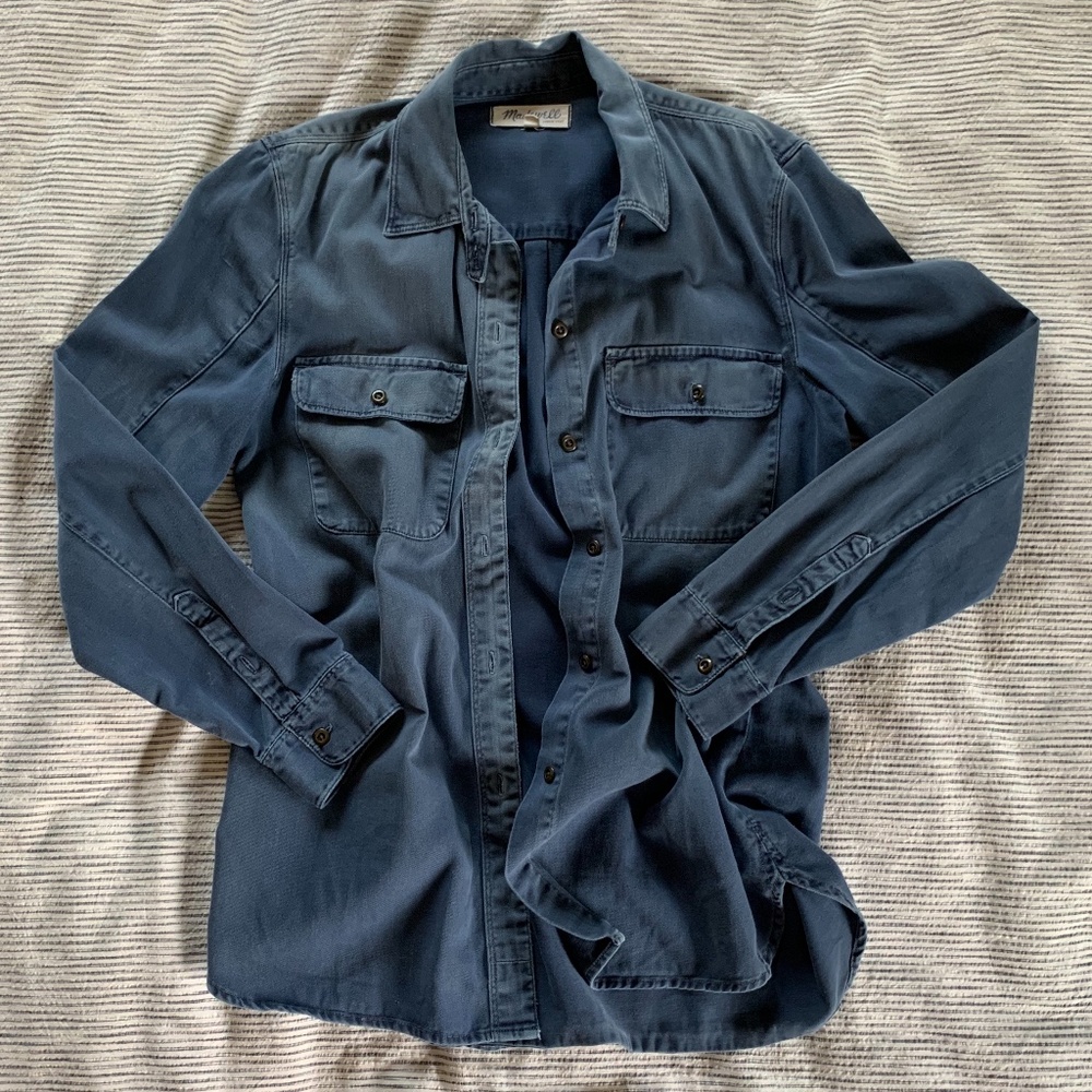 Madewell Tomboy Workshirt Blue Style 47515